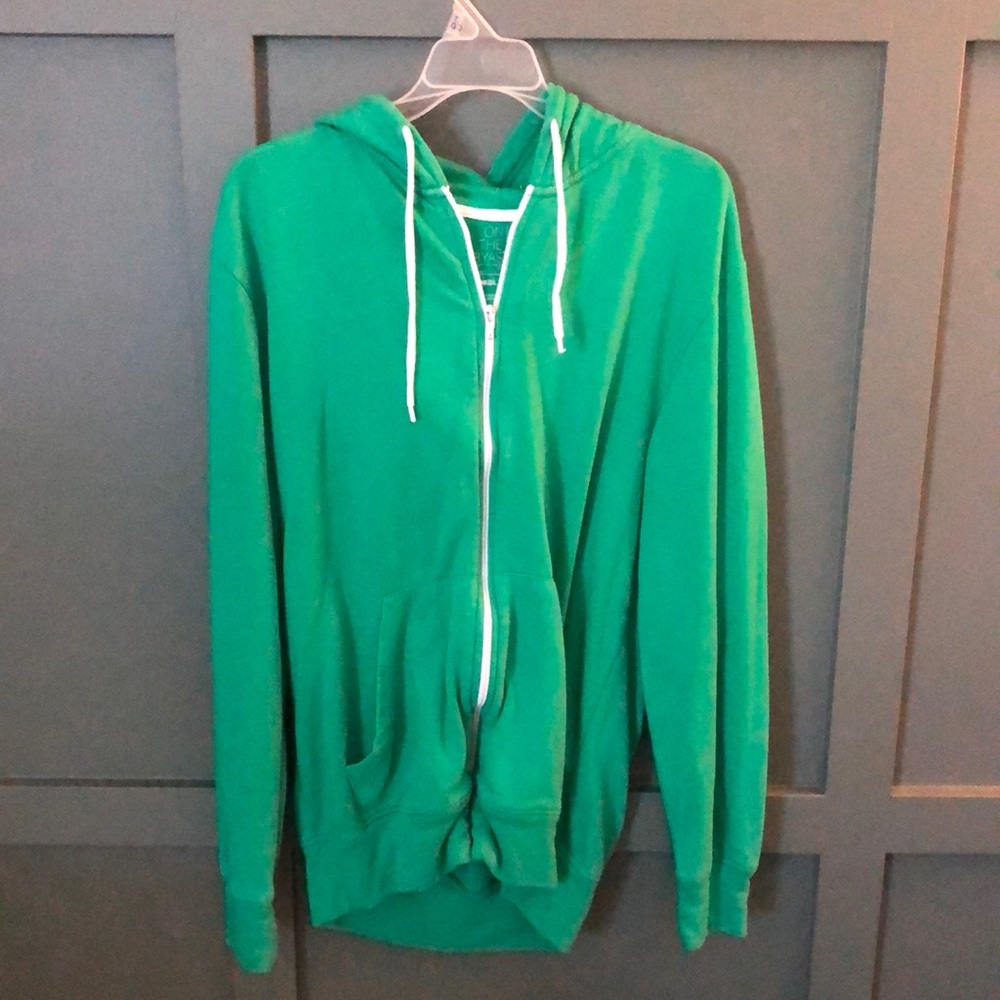 On the byas green full zip hoodie
